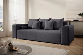 Canapea extensibilă dumonde cu ladă de depozitare si sezut confortabil din spuma high-density, Marbela Graphite 245x100 cm
