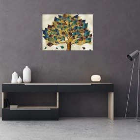 Tablou pe sticlă - Copac decorativ (70x50 cm)