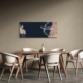 Tablou - Abstracție albastru închis (120x50 cm)