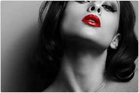 Tablou - Portretul unei femei cu ruj roșu (90x60 cm)