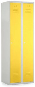 Dulap metalic, 60 x 50 x 180 cm, incuietoare cilindrica, galben - ral 1023