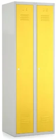 Dulap metalic, 60 x 50 x 180 cm, incuietoare cilindrica, galben - ral 1023