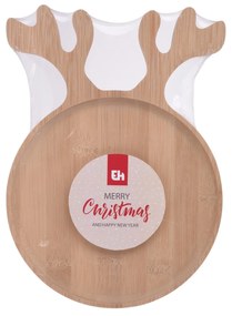 Platou in forma de ren din bambus 26x18 cm