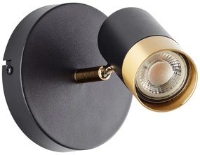 Brilliant - Aplica spot LED VIGOLO, 1x GU10/5W/230V, negru/auriu