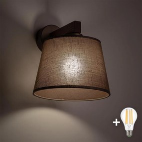 BRILAGI - Lampă LED de perete LATTE 1xE27/15W/230V pin/maro
