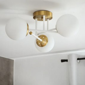 Brilagi - Lustră aplicată MALIVA 3xE14/15W/230V auriu/alb