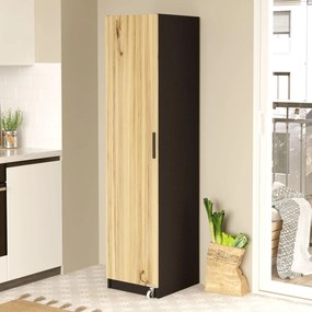 Dulap Bucatarie Elegant Gaus pentru Snackuri si Legume , Usa cu Rafturi, Alb - Nuc, 42 x 177 x 36 cm