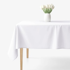 Goldea față de masă decorativă rongo deluxe - alb cu luciu satinat 100 x 140 cm