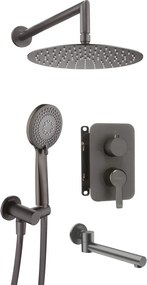 🚿 Sistem de duș ARNIKA, montaj îngropat, finisaj titan – Cod BXYYDQAM