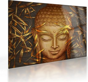 Tablou pe sticlă - Buddha de aur (70x50 cm)