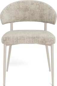 MAZZONI EXPORT IRIS Bej (țesătură Juto 4)/cadru bej-gri (cașmir) - SCAUN MODERN TAPIȚAT PENTRU SALON/SUFRAGERIE BOHO