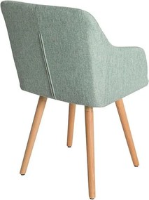 Set 2 scaune cu brate design nordic Scandinavia verde A-36827 VC