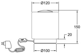 Lampă LED tactilă dimabilă de masă SIMI LED/8W/230V crom Fabas Luce 3257-30-178