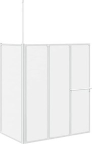 vidaXL Ecran de baie Mat 120 x 70 x 137 cm Aluminiu