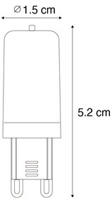 Set de 5 becuri LED G9 reglabile 3W 280 lm 2700K