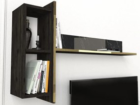 Biblioteca pentru Living Luxury Edition UnicUtil , 180 x 32 x 115 cm,  Negru