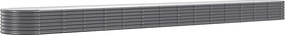 vidaXL Strat înălțat grădină 620x80x36 cm oțel galvanizat