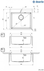 Chiuvetă din inox, 1-cuvă, Olfato, ZPO_010B