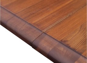Set lemn masiv nuc Dining Linea 6 Scaune și Masă Extensibilă Alb-