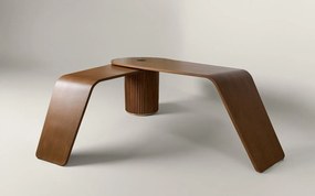 Birou lemn masiv executiv Xander, 217 × 180 × 82 cm