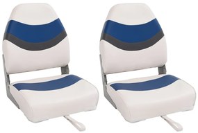 vidaXL Scaune pliabile pentru barcă 2 buc. cu spătar înalt 44x38x55 cm