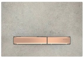 Clapeta de actionare pentru 2 volume de spalare, decor beton roz auriu Beton detalii rose/gold