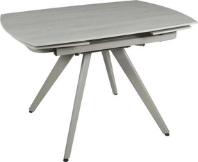 Masa extensibila VIGO, grej cu efect de piatra, ceramica/metal, 120/18