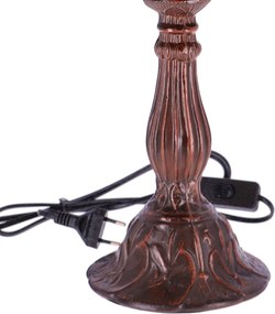 Lampa de masa Tiffany Lotus h 45 cm, abajur 30 cm