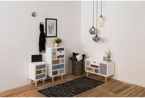 Comodă cu picioare din lemn de pin Actona Thais, înălțime 55 cm