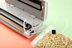 Aparat de vidat si sigilat Heinner HAV-140WH, vidare uscata umeda, functie marinare, sistem racire banda sigilare, furtun pentru caserole,