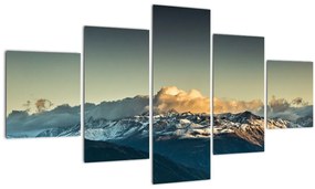Tablou - vârfuri de munți (125x70 cm), în 40 de alte dimensiuni noi