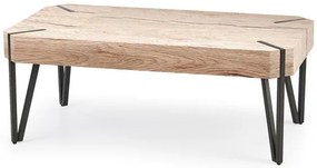 Masă de cafea Emilia (stejar sanremo + negru). Promo -6%. 1048193