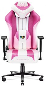 Scaun gaming din material pentru copii Diablo X-Player 2.0: Marshmallow Pink / roz, Kids Size Diablochairs