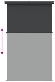 Copertina laterala de balcon, negru, 170x250 cm Negru, 170 x 250 cm