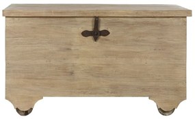 Cufar vintage, din lemn de tec, Chestnut