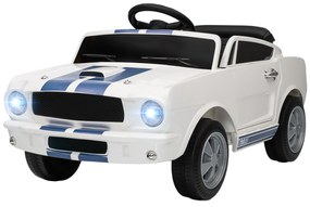 AIYAPLAY Mașină electrică 12V cu licență Ford Shelby GT 350 vehicul electric telecomandă telecomandă 2,4G 3-6 ani alb | Aosom Romania