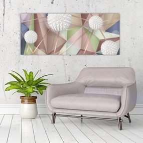 Tablou - 3D abstract culori pastel (120x50 cm)