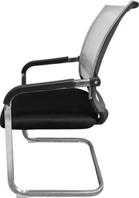 Scaun de conferinţe, negru/gri, FAJE
