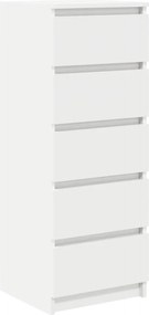 vidaXL Bufetă cu sertare Alb 37,5x35x99 cm Lemn prelucrat