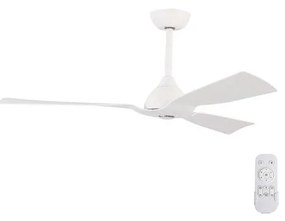 Ventilator de tavan pentru baie d. 132 cm IP44 alb + telecomandă