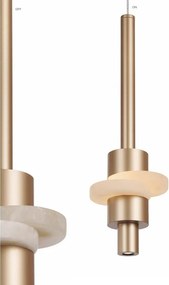 Lustra, Pendul LED din aluminiu si alabastru, Betty auriu