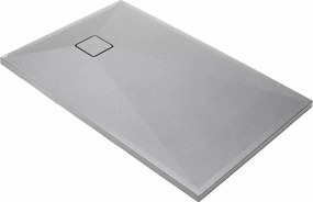 Cadita dus dreptunghiulara Deante Correo gri metalic 120x80 cm
