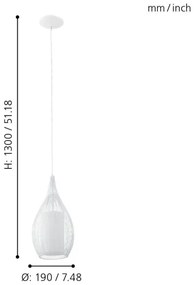 Lustră Eglo 92251 RAZONI 1xE27/60W/230V