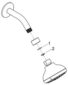GROHE 26088001 - Cap de duș TEMPESTA 100, Ø 100 mm, crom lucios
