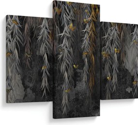 Tablou - Crenguțe de salcie, fundal negru (90x60 cm)