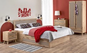 Pat Borneo LOZ 160x200 cm stejar artizan/negru
