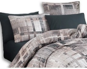 BedTex Lenjerie de pat din bumbac Alvaro gri, 220 x 200 cm, 2 bucăți 70 x 90 cm