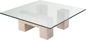 Masuta design LUX din travertin Ikal 100x100cm