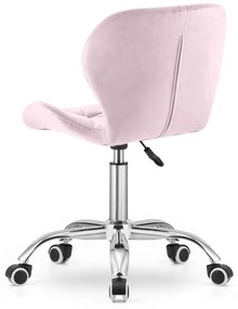OFERTA Scaun de birou roz pudra AVOLA VELVET Clasa II.
