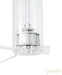Ventilator cu telecomanda Tube crom / transparent 33374